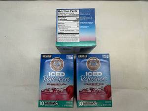 lot 350 image: MM. 3x 10  K- Cups Iced Refreshers-Strawberry Acai