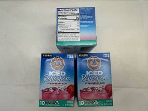 lot 351 image: MM. 3x 10  K- Cups Iced Refreshers-Strawberry Acai