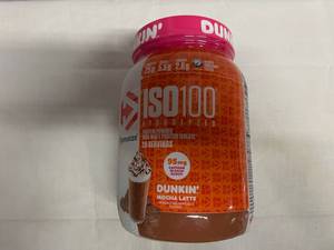 lot 328 image: SSS. 1.4lbs Dymatize ISO 100 Whey Protein Isolate-Dunkin Mocha Latte