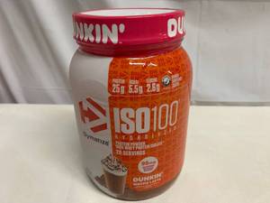 lot 332 image: SSS. 1.4lbs Dymatize ISO 100 Whey Protein Isolate-Dunkin Mocha Latte