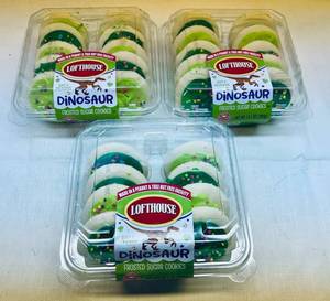 lot 78 image: 3x 10 Lofthoue Frosted Sugar Cookie-Dinosaur