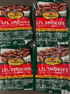 Eckrich Lil Smokies Cocktail Smoked Sausage 14 oz - Set of 4