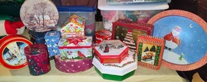 lot 455 image: Lot of Assorted Holiday Tins