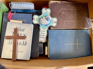 lot 268 image: Lot of Religious Books, Bibles and Misc.