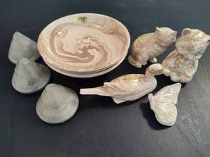 lot 17 image: Ash from Mount St Helens Various Figurines & Plates