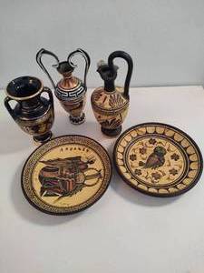 lot 39 image: Greek Replica Urns and Plates