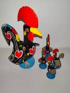lot 30 image: Lot of Colorful Ceramic Roosters