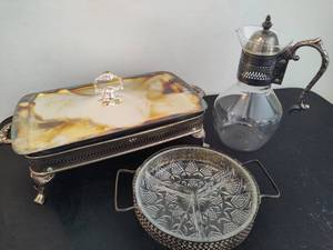lot 9 image: Silver Plated Serving Pieces