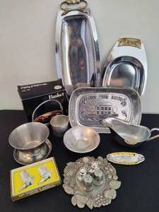 lot 77 image: Assorted Silver - Toned Serving Pieces