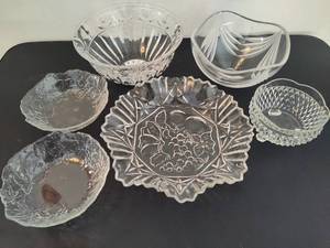 lot 81 image: Assorted Glass Candy & Serving Dishes