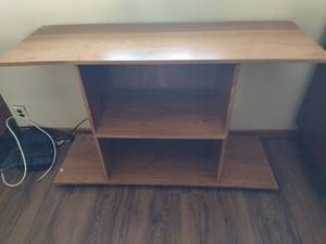 lot 311 image: Wood-Like Entertainment CenterShelving