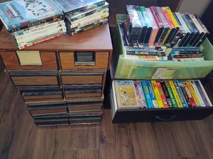 lot 309 image: Asst VHS Movies and Storage Drawers