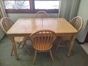 lot 166 image: Dining Room Table  Four Chairs