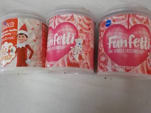 lot 20 image: 3 ct Funfetti Frosting and Sprinkle...