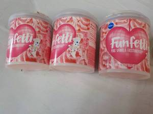 lot 21 image: 3 ct Funfetti Frosting and Sprinkle...