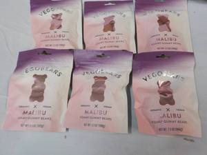 lot 30 image: 6 ct 3.5 oz bags Vegobears Malibu F...
