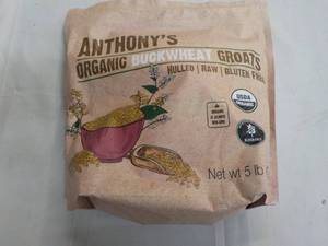 lot 41 image: Anthonys 5 lb. bag Organic Buckwhe...