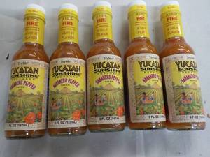 lot 64 image: 5 ct 5oz bottles Yucatan Habanero P...