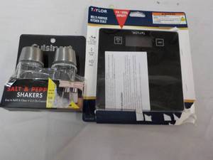 lot 123 image: Taylor Kitchen Scale and S and P Sh...