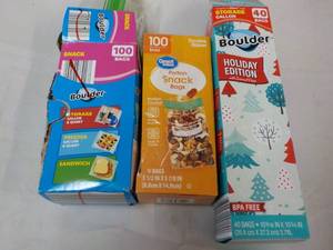 lot 130 image: Variety of Snack and Gallon Bags...
