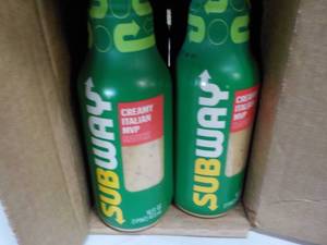 lot 197 image: 6 ct 16 oz bottles Subway Creamy It...