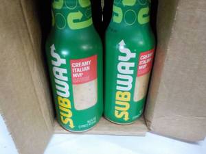 lot 198 image: 6 ct 16 oz bottles Subway Creamy It...