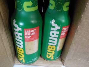 lot 199 image: 6 ct 16 oz bottles Subway Creamy It...