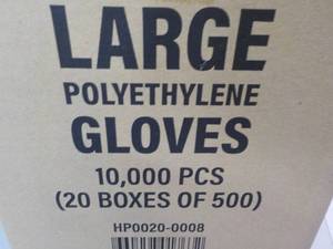 lot 211 image: Case of 10,000 Large Single Use Pol...