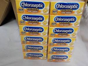 lot 241 image: 12 ct Boxes Chloraseptic Throat Loz...