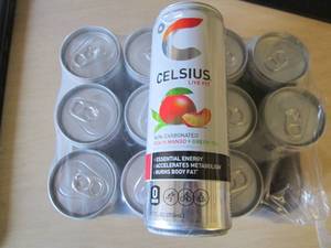 lot 150 image: 12 pack Celsius Peach mango Green T...