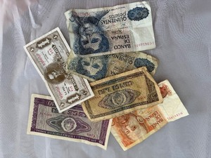 lot 1 image: MIXED LOT OF PAPER FOREIGN MONEY