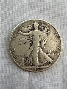 lot 3 image: 1936 WALKING LIBERTY HALF DOLLAR