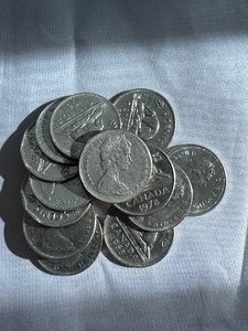 lot 26 image: LOT OF 13 MIXED CANADIAN NICKELS