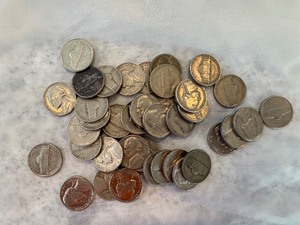 lot 56 image: LOT OF 40 MIXED JEFFERSON NICKLES