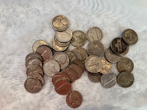 lot 57 image: LOT OF 40 MIXED JEFFERSON NICKLES