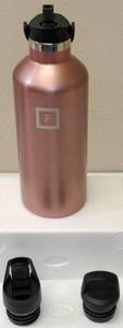 lot 16 image:  New  Iron Flask - Narrow Mouth Bottle - Rose Gold 32oz (View Photos)