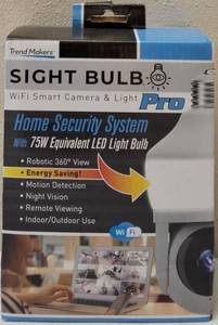 lot 20 image: Sight Bulb Pro   NEW (1) WiFi Smart Camera & Light  650 - 700 Lumen  Microphone & Speaker