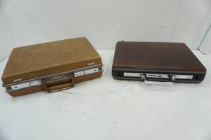 lot 32 image: 2 vintage briefcases