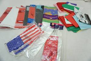 lot 113 image: plastic tablecloth lot