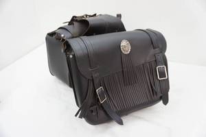 Black Leather Saddle Bags
