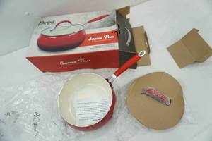 lot 3 image: Parini Cookware sauce pan & lid. NEW in BOX
