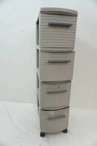 lot 101 image: Sterilite 4 drawer storage on wheels