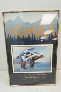 lot 144 image: framed duck print