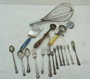 lot 169 image: vintage flatware & kitchen utensils