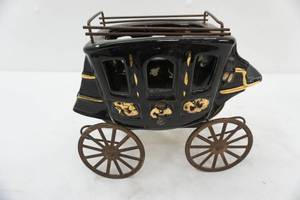 lot 171 image: vintage ceramic and metal wagon