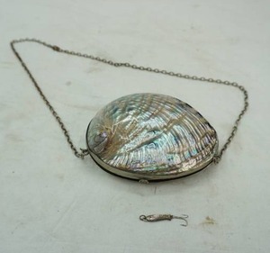 lot 176 image: Abalone Seashell Purse