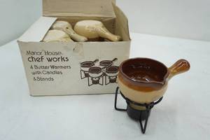 lot 241 image: 4 Butter Warmers Set