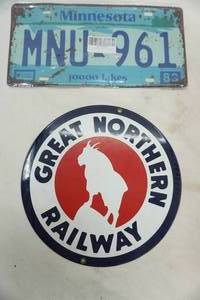 lot 245 image: metal sign lot