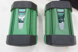 lot 295 image: 2 40V ion batteries & bag