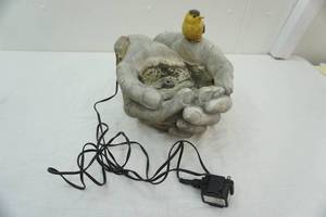 lot 304 image: cupped hands fountain with bird